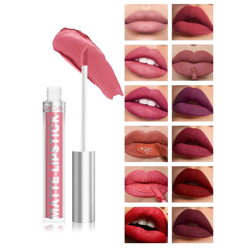 Non-stick Cup Matte Color-fixed Lip Glaze Velvet Matte Surface Not Easy To Decolorize Liquid Lipstick Sexy Long-lasting Color Waterproof Lip Gloss