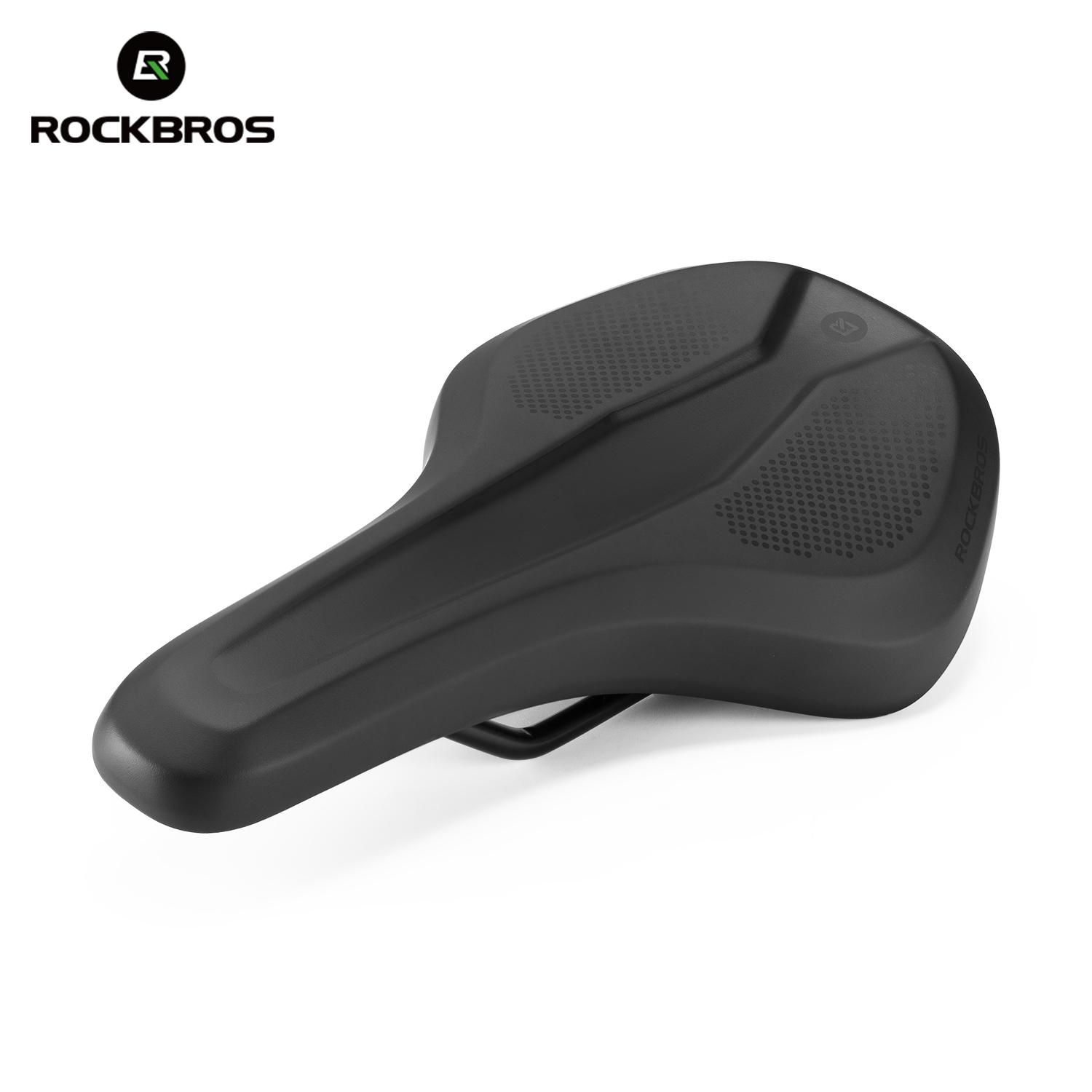 ROCKBROS Велосипедное Седло ПВХ Экологичное Велосипедное Сиденье Подушка Комфорт Мягкая Вакуумная Амортизация MTB Шоссейный Велосипед Седло Устойчивое