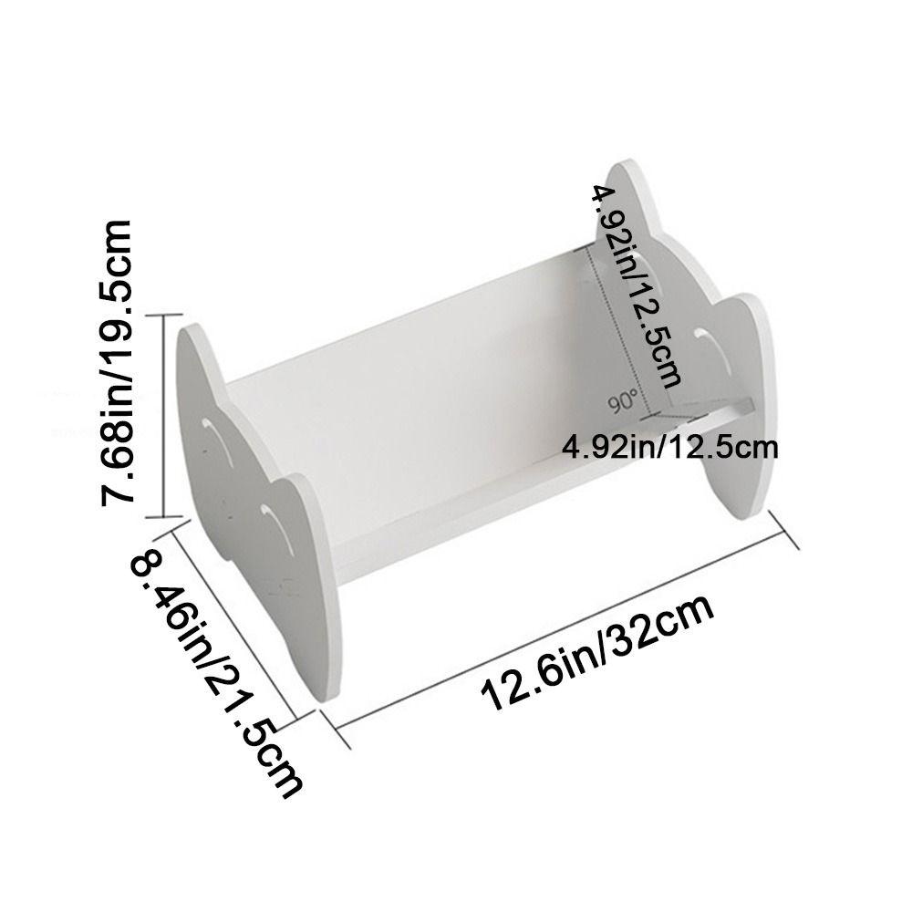 Creative Plastic Kids Bookshelf Decorative Space Saving Children's Book Storage Rack White Countertop Bookshelf for Home