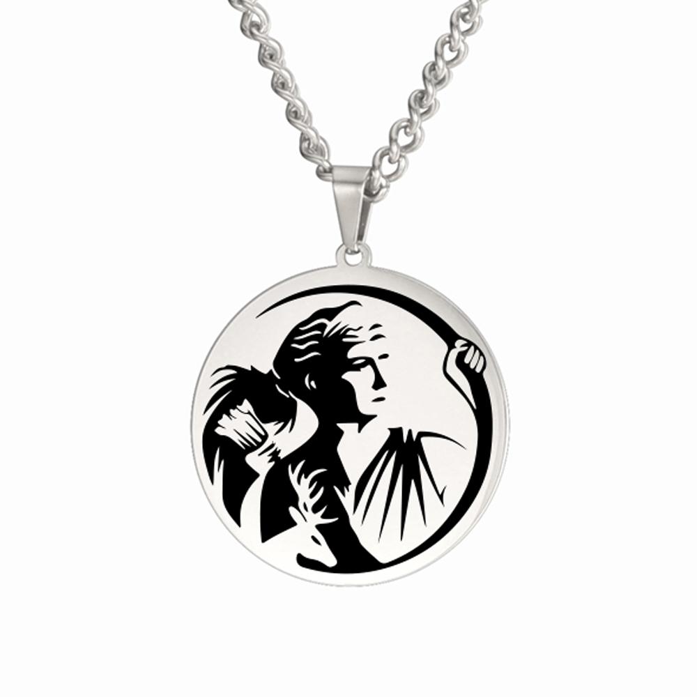 Dawapara Vintage Ancient Greek Warrior Pendant Egyptian Goddess Athena Aphrodite Artemis Apollo Symbol Stainless Steel Amulet
