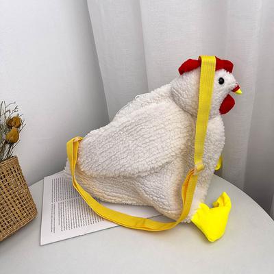 Fashion Hen Shape Plush Shoulder Crossbody Messenger Bag Women Cartoon Handbags