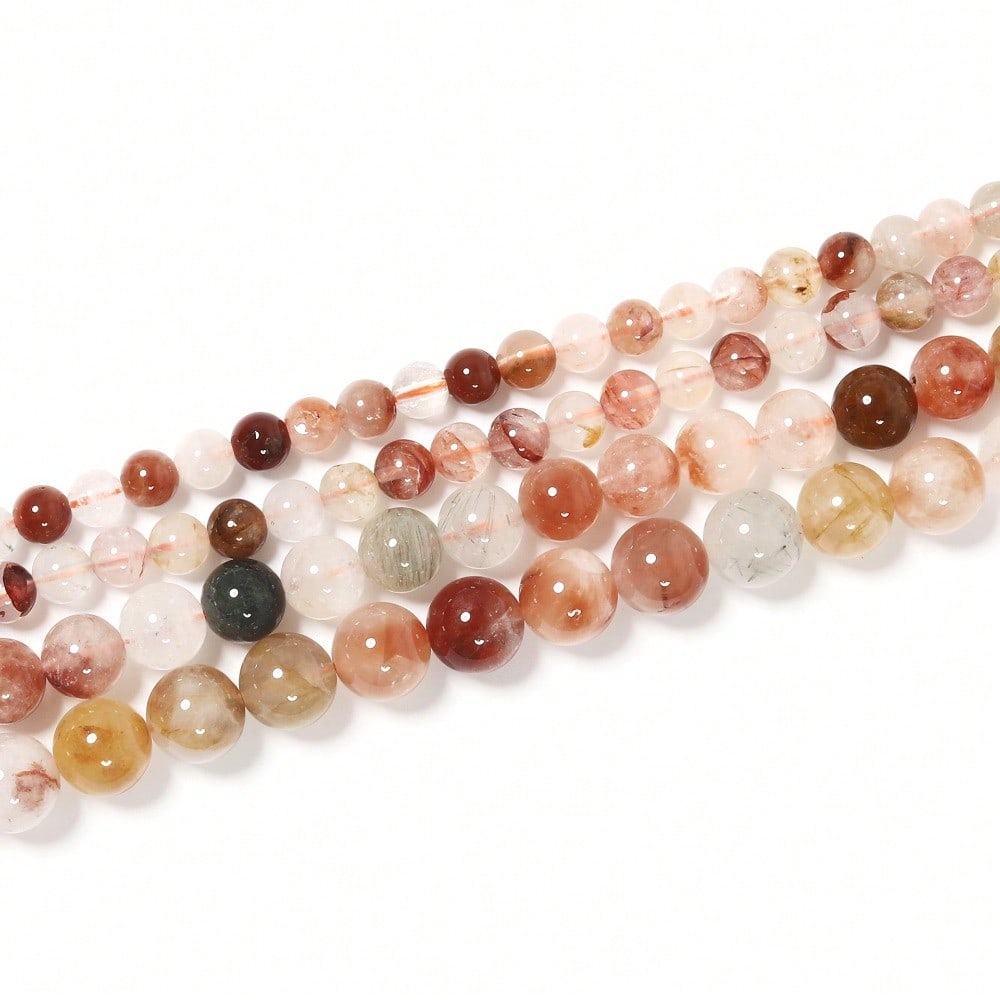 Natural Red Rabbit Fur 6m-10m Round Jewelry Accessories Beaded Bracelet Loose Beads Jewelry Work in Progress