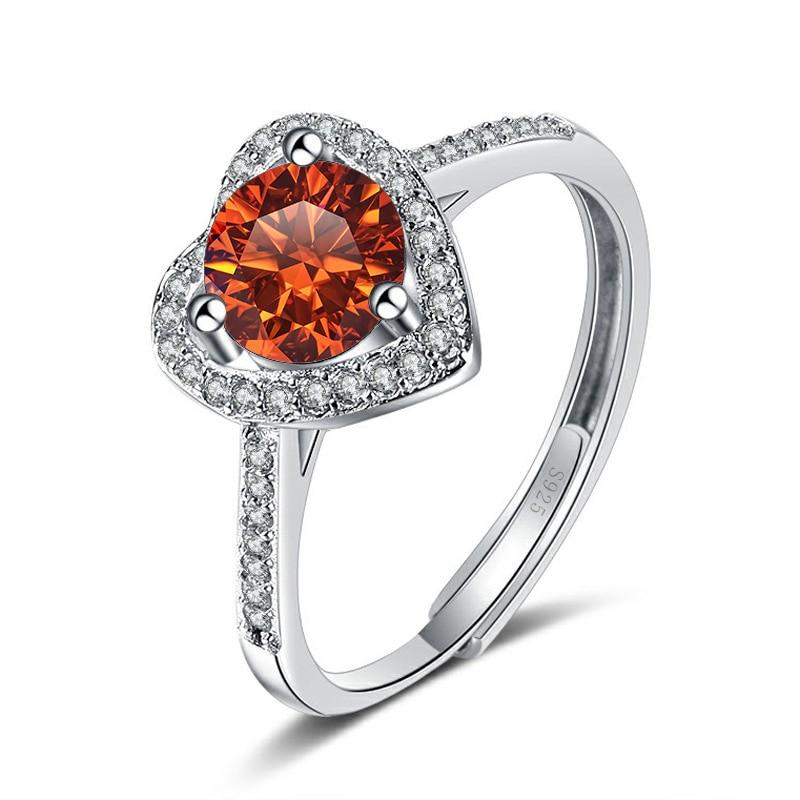 Bague Ringen 1ct 2ct Moissanite Rings Women's Sterling 925 Silver Wedding Ring Engagement Jewelry Valentine's Day Gift For Fiancee