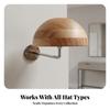 Appendiabiti da Parete in Legno con Gancio Sferico in Metallo Porta Cappelli da Baseball