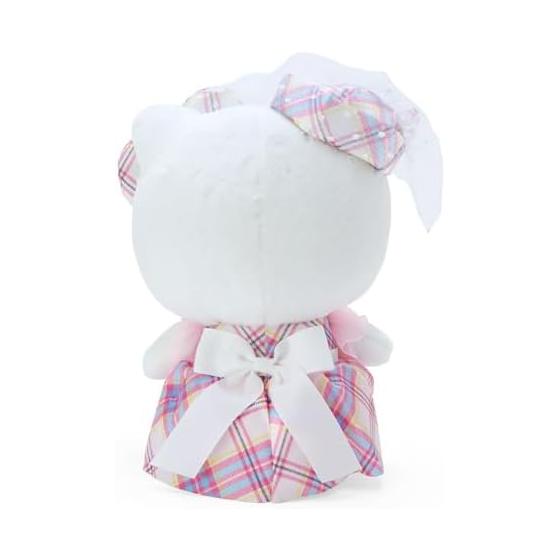 Sanrio (SANRIO) Sanrio Hello Kitty Dress Tartan Design Series Plush Toy L Hello Kitty Hello Kitty 21 X 15.6 X 11cm Character 092177 SANRIO