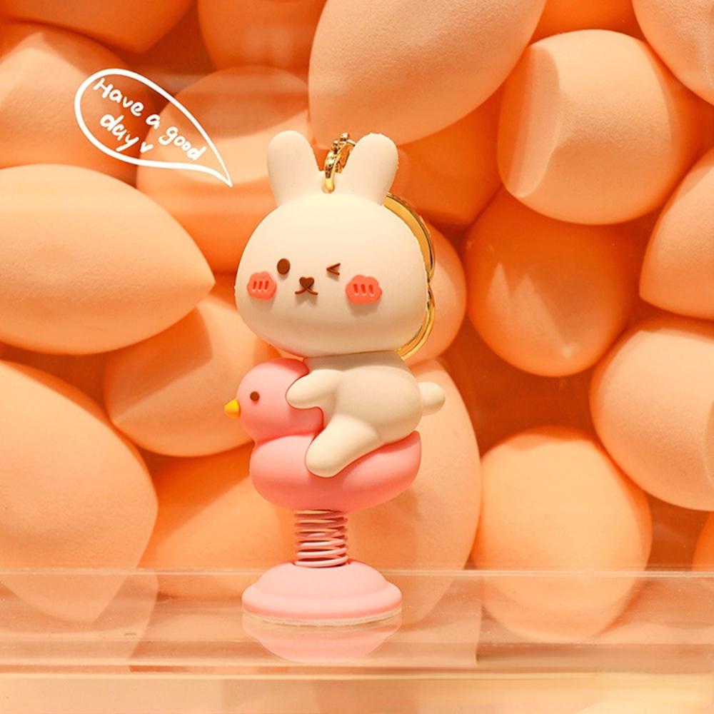 Car Panel Dashboard Decoration Cartoon Animal Shaking Head Spring Toys PVC Car Ornament Doll Auto Interior Accessories Gift