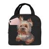 Cute Yorkshire Terrier Yorkie Puppy Dog Insulated Lunch Bag for Women Kids Portable Food Boxes Thermal Lunch Box Tote