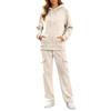 Women's -Lined Casual Hoodie and Sweatpants 2 Piece Set with Pockets Long Sleeve
