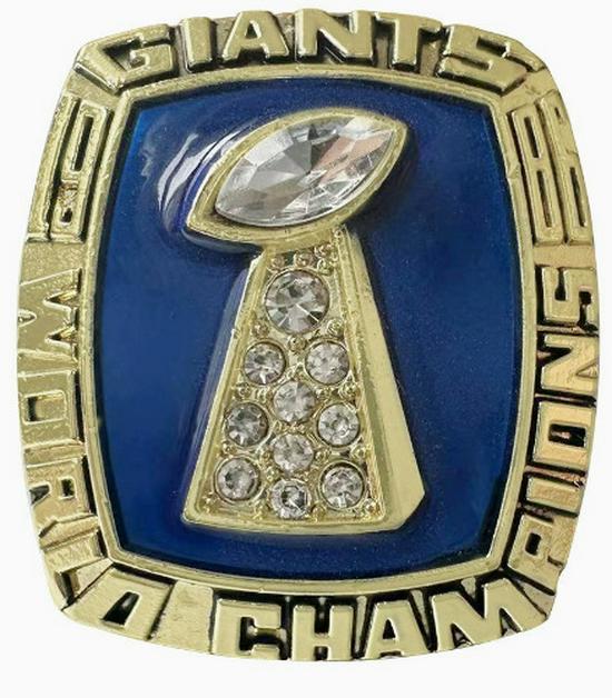 Чемпионское кольцо New York Giants Супербоула 1986 года Size 11