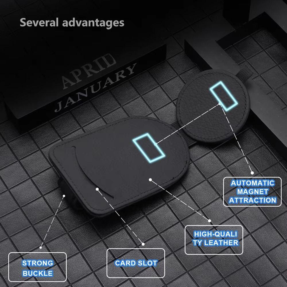 Multifunctional Storage Sun Visor Sunglasses Frame Magnetic Eyeglass Hanger Clip  for Car Interior