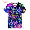 3D Print Car Dinosaur T-Shirt For Men Horse Pizza Pattern Tees Summer Street Casual Short Sleeve Tops Loose Round Neck T Shirts