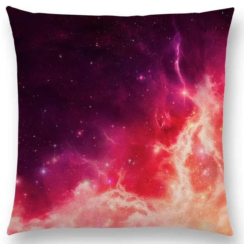 Pillowcase Night Sky Gorgeous Nebula Distant Galaxy Mysterious Universe Cushion Cover Home Decoration Sofa Home