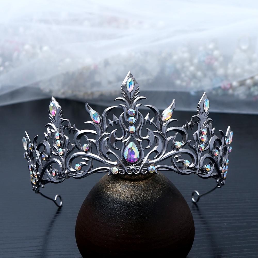 1pc Gothic Gemstones Hair Crown Intricate Medieval Fantasy Design Perfect Cosplay Renaissance Enchanting Special Occasions