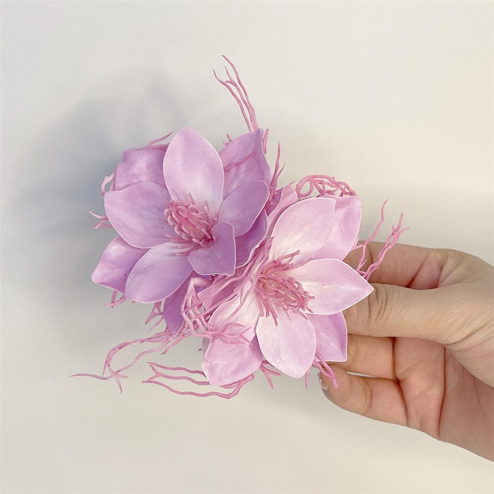 Artificial Flowers Hair Clips Fairy Barrette Hairpiece Hair Decoration Photo Props  for Women Girls