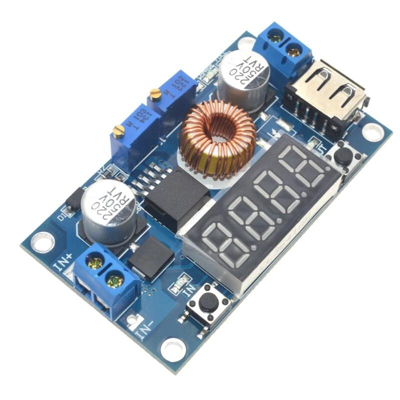 DC-DC 5A Digital LED Drive Lithum Battery Charger Module CC/CV USB Step Down Buck Converter With Voltmeter Ammeter
