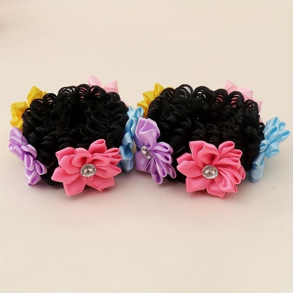 

Elastic Rubber Band Flower Ponytail Hair Tie Cute Kids Hair Rings Hair Accessories різнокольоровий