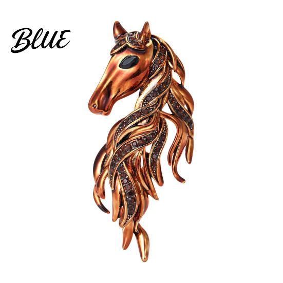 Animal-inspired Jewelry Horse Brooch Sparkling Rhinestones Inlaid Enamel Gift Pin