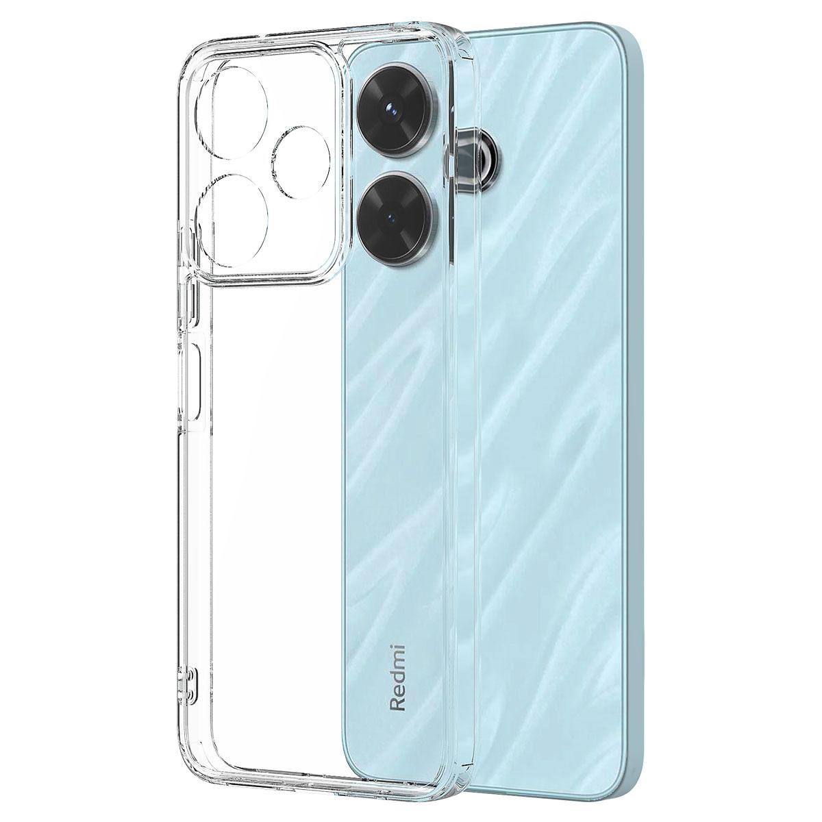 

For Xiaomi Redmi Note 13R 5G Clear Case TPU+Acrylic Shockproof Phone Cover A
