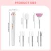 Electric Nail Drill File Set Compact with 5 Bits for Acrylic Gel Nails Portable