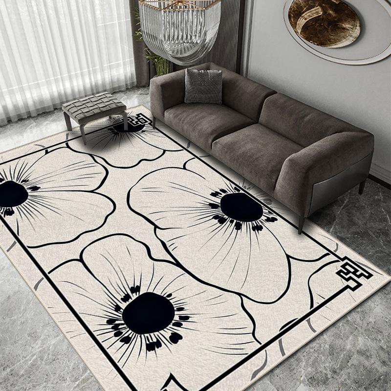 Imitated Cashmere Wabi-Sabi Light Luxury Thick Coffee Table Blanket Ins Cream Style Modern Simple Sofa Floor Mat Carpet Living Room