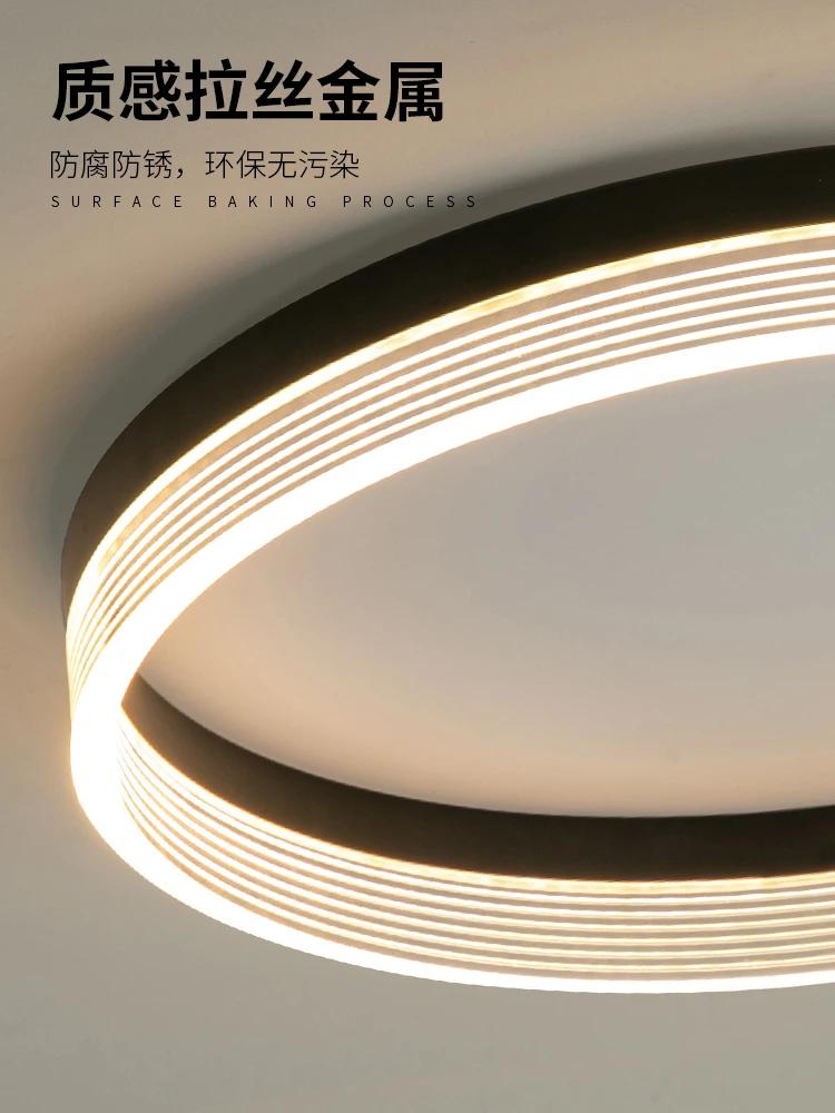 Nordic Bedroom Indoor LED Ceiling Lamp Modern Minimalist Black Round Triangle Study Ceiling Light Dining Room Chandelier Fixture