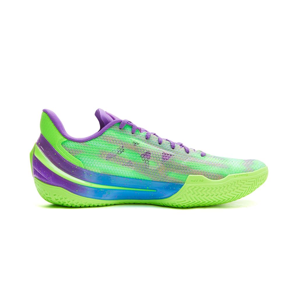 New LINING Blade 5 V2 Basketball Shoes Men's Low top Neon Green Purple ABAV059-12
