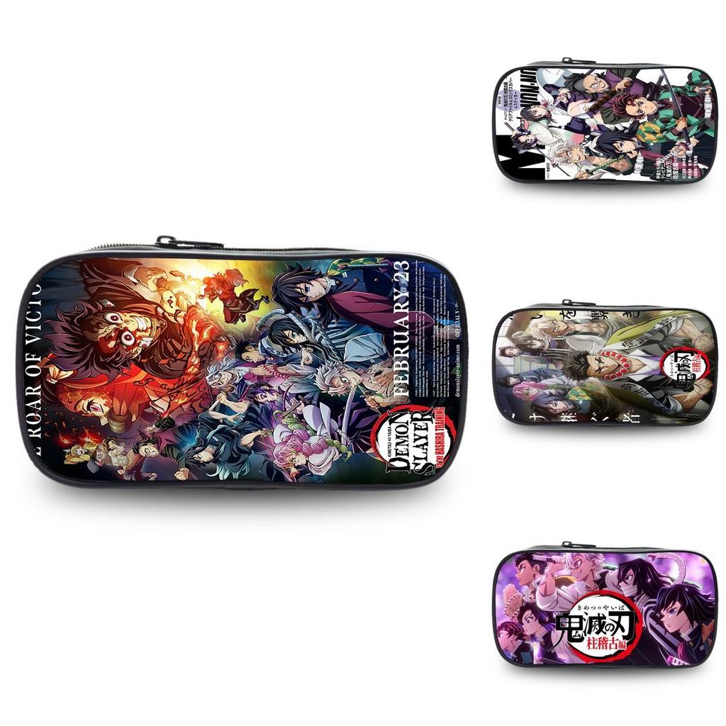 Demon Slayer Large Capacity Oxford Pencil Case For Students Stylish Casual Design