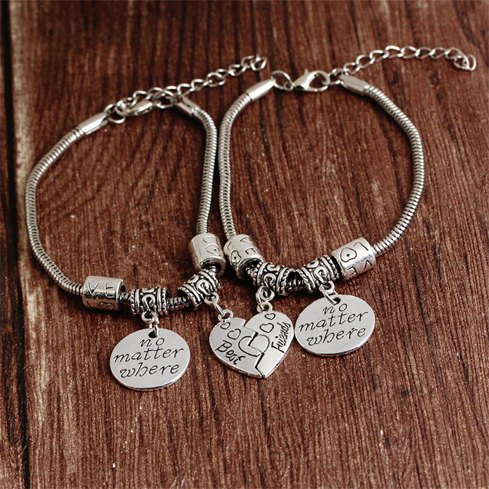 Fashion Jewelry Best Friends No Matter Where Bracelet Friendship Bracelets  Bangles Best Friend Graduation Birthday Gifts