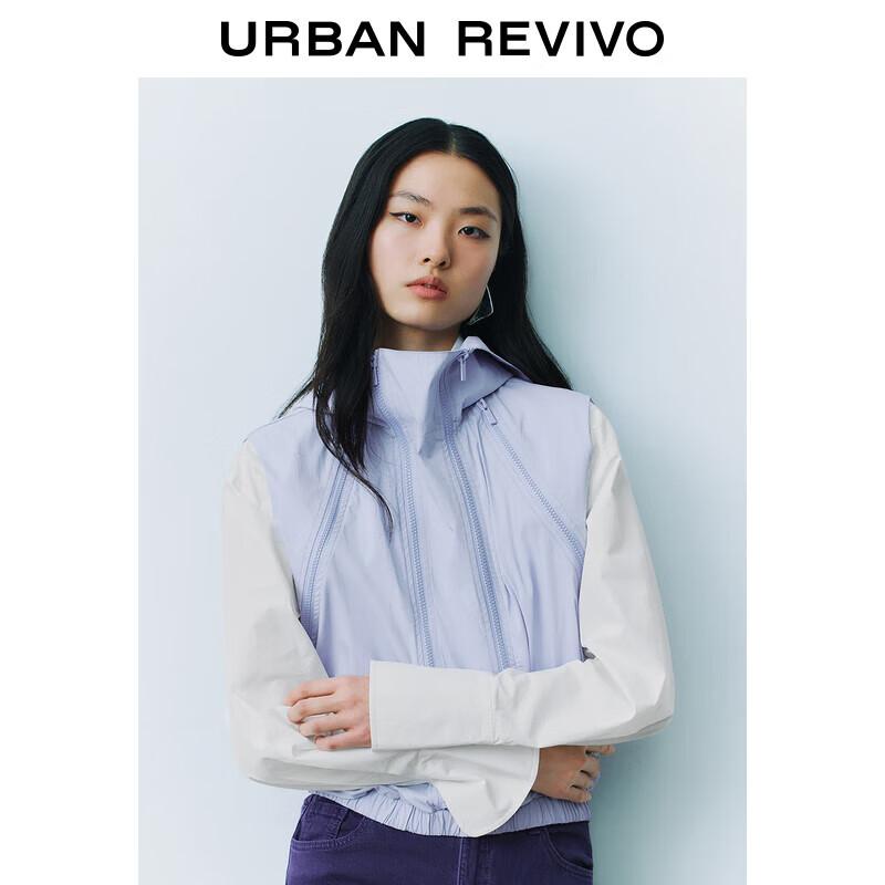 UR Women s Sleeveless Hooded Multi-Zipper Shirt M