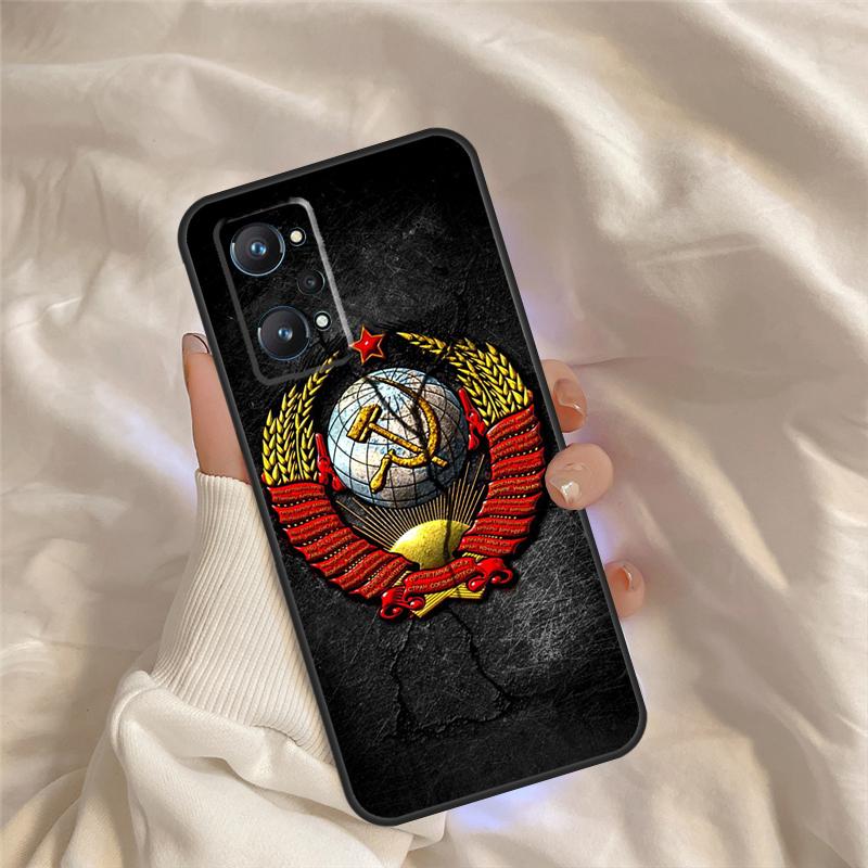

Vintage USSR CCCP For Realme C55 C35 C33 C31 C30 C25 C21Y C15 C11 GT Neo 5 3 2 Realme 9 10 11 Pro Plus Case Realme C21