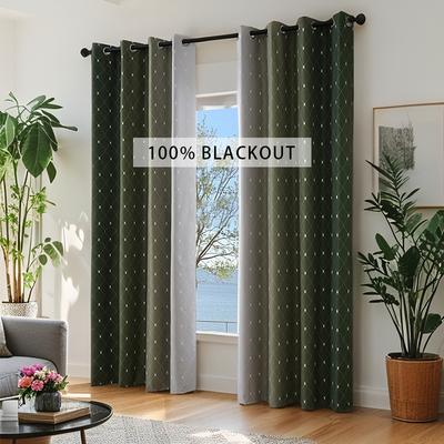 Full Blackout Curtain Finished Product Sunscreen Heat Insulation Balcony Bedroom Living Room Gradual Change No Punching Opaque
