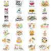 56 Cartoon Holiday Fresh Graffiti Stickers Decorate Suitcase Pen Guitar Notebook Waterproof Explosive
