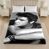 Elvis Presley Print Flannel Blanket Cozy Warm Plush Throw Blanket For Bed Sofa Couch Indoor Household Use