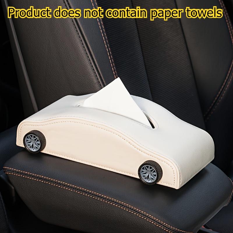 1pcs Car Tissue Box Creative In-Car Paper Towel Holder Auto Decorative Tissue Storage Box Stylish Car Interior Organizer