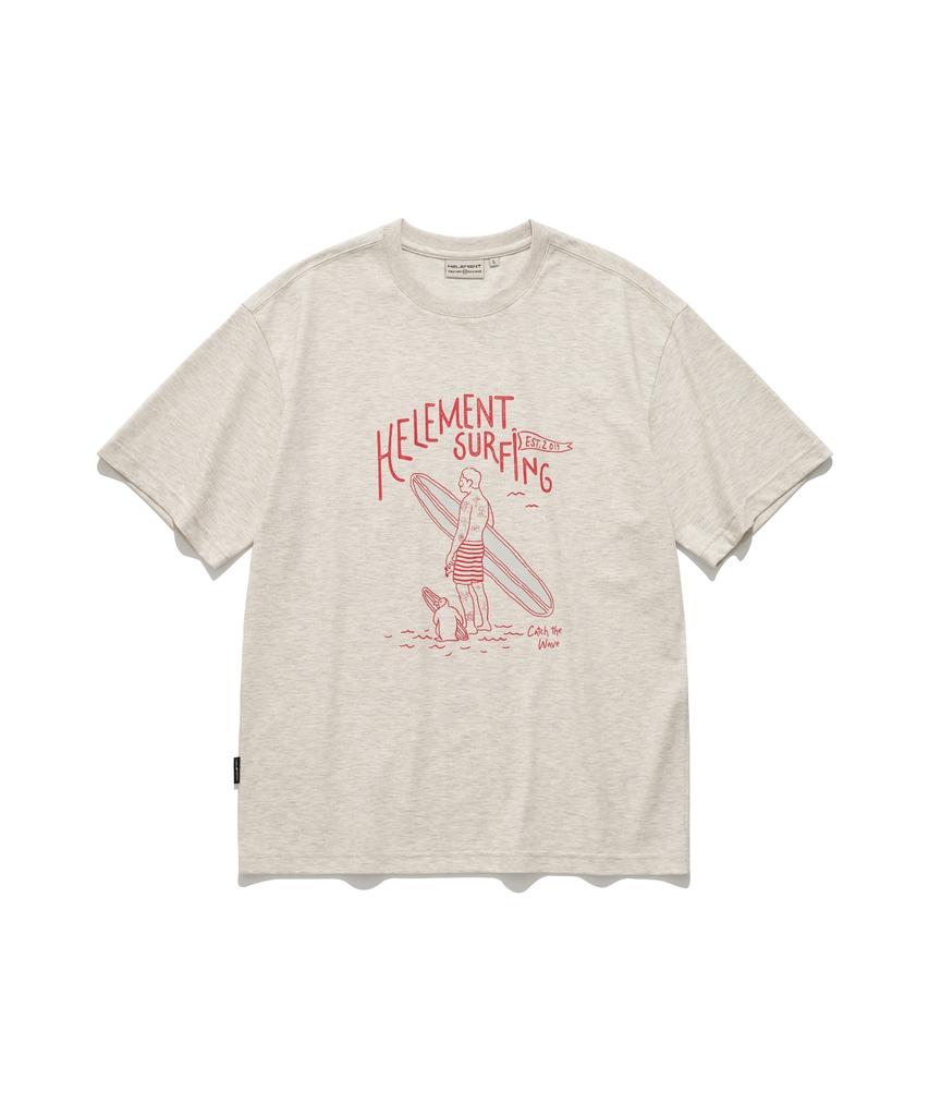 HELEMENT Surfing Tattoo Short Sleeve T-Shirt (Oatmeal)