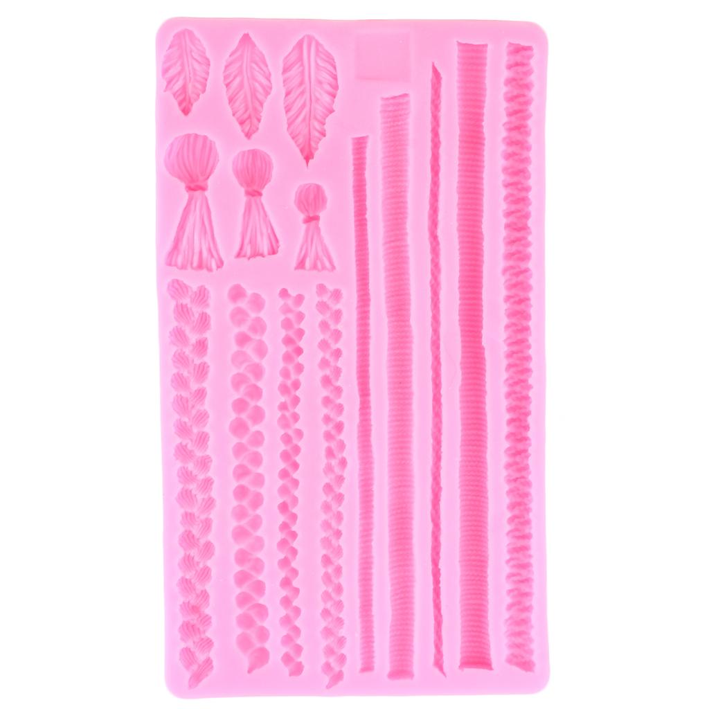 Twist Rope Fondant Mould Macrame Tassel Silicone Moulds Sugarcraft Baking Tools Cake Border Cake Decorating Tools Candy Clay Chocolate Moulds