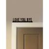 1PC Geometric Metal "LOVE YOU BYE" Sign, Living Room Wall Art, Unique Indoor Home Decor, Valentine Gift