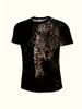 Men'S 3D Leopard Print T-Shirt - a Loose-Fitting Short-Sleeve Round-Neck Summer Top Featuring an Animal Pattern Design, 3D Leopard Print for Sports