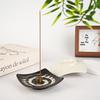 Zen Style Wabi-Sabi Square Ceramic Incense Holder Tray