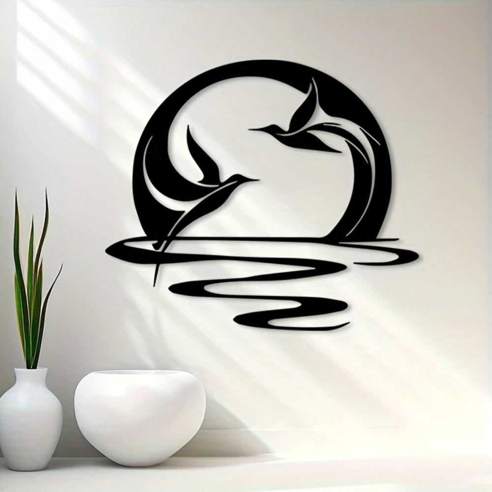 Metal Wall Decor Coastal Sun Weather Resistant Iron Nautical Art Beach House Gift