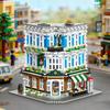 Stadtstraßenszene Bausteine Set Modulares Haus DIY Steine Modellbausatz Kreatives Montage Spielzeug Dekoration Sammlerstück Geschenk für Erwachsene