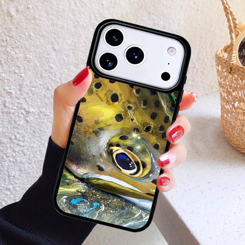 Trout Fish Fishing Phone Case For iPhone 17 Air 16 15 14 13 12 11 Pro Max Plus