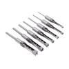 Premium Woodworking Square Mortising Drill Bits 7 Pieces Kit Heat Treated Carbon Steel Material Drill Bits For Longevity