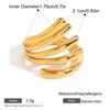 Hot Selling Classic Style Stainless Steel and PVD 18K Gold Plated Waterproof Jewelry Rings  ODM Geometry Personality Rings