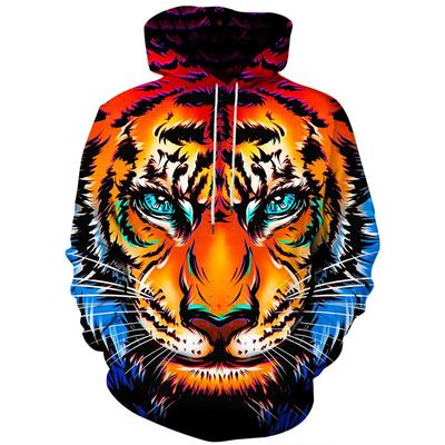 Sweat à capuche humoristique avec motif panda et tigre en 3D pour homme et femme, imprimé kawaii, nouveauté, mode Harajuku, années 2000