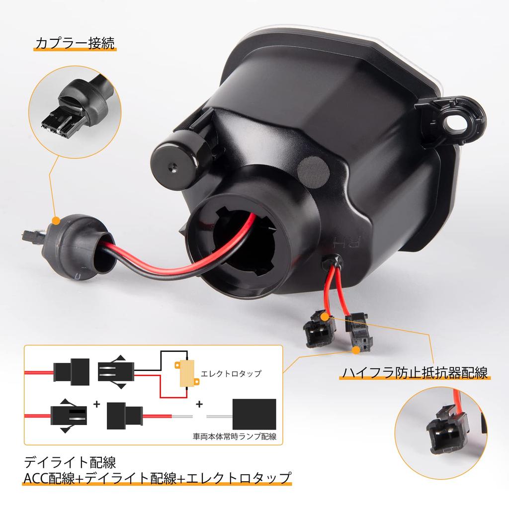 POPMOTORZ Front LED Turn Signal & DRL Combo for Suzuki Jimny JB64/JB74 (Clear Lens, Pair, with Resistors)