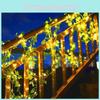 Leaf Green Solar Vine String Lights Courtyard Festival Decorative Lights Night