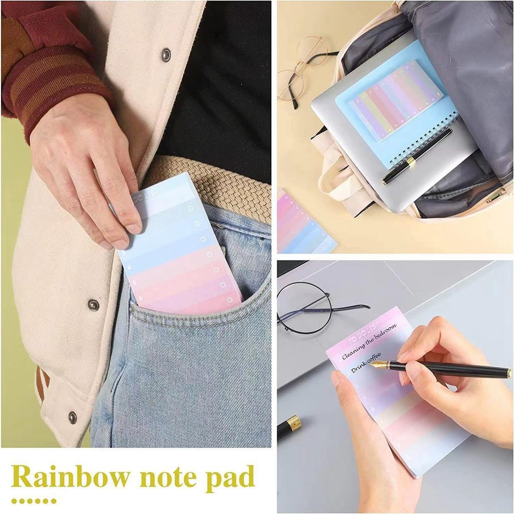 50 Sheets To Do List Sticky Notes,multicolors Lined Sticky Notes Self Adhesive Sticky Notes Memo Pad To Do List For Office Note