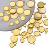 20pcs Gold Color Stainless Steel Cabochon Base Pendant Setting Blank Round Tray for DIY Resin Jewerly Making Findings Wholesale