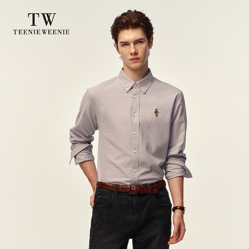 Teenie Weenie Unisex Casual Long Sleeve Lapel Shirt